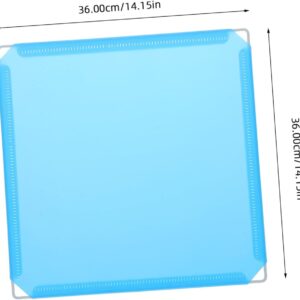 Alternative view of VICASKY 3pcs Cat Litter Box Splash Guard Protector Enclosure with Easy Installation for Various Litter Box Stylish Blue Embossed Design with Black Clips for Pets