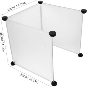 Alternative view of Levemolo 3pcs Cat Litter Box Splash Guard High Sided Protection for Open Top Litter Pans Easy to Cat Box Protector with Buckles Keeps Floors and Organized